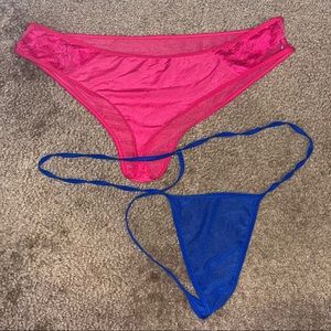 SHEIN Plus Size 4x Pink Panty & Blue Thong